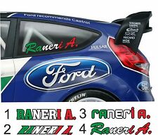 2 ADESIVI NOME PILOTA AUTO