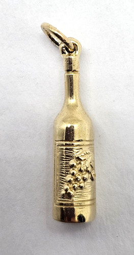 Charm bottiglia vino oro