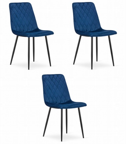 Sedia torino velluto blu - in,