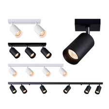 Faretto orientabile EDO MALGA Nero Bianco Lampada da soffitto Applique GU10 LED
