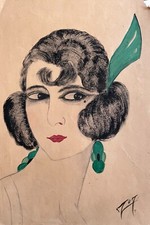 ART NOUVEAU PIN UP -  FIRMATA