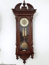 176328 Antico orologio a pendolo a due pesi modello Vienna