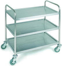 CARRELLO DI SERVIZIO INOX a 3