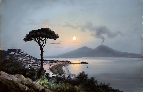 Napoli veduta generale - , guazzo