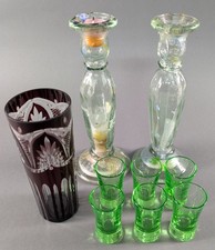 Lotto oggetti in vetro vetro