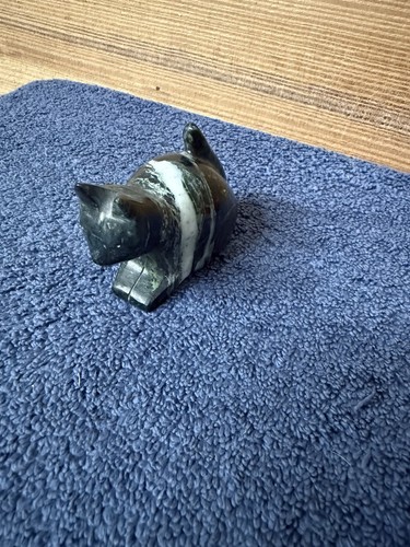 Statuina gatto marmo verde - gatto,