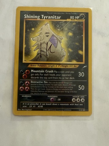 Shining tyranitar holo - shining, vintage