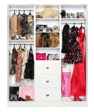 ARMADIO BAMBOLA BARBIE LOOK 2012 ETICHETTA NERA MATTEL Y3354 NRFB 