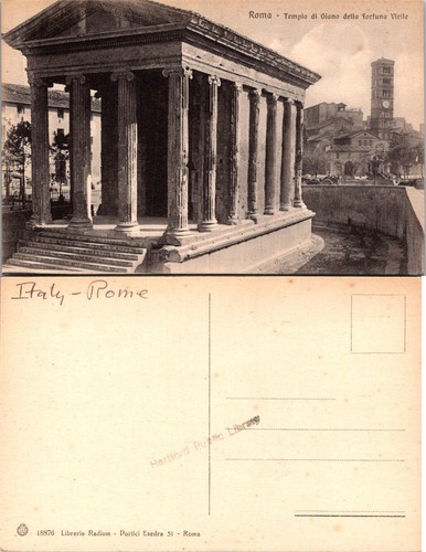 Cartolina antica del - , tempio