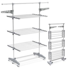 VOUNOT Stendino Verticale in Acciaio Inox Stendibiancheria Pieghevole con 3