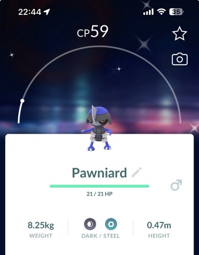 Shiny pawniard pokemon - pawniard, gen5