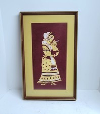 Quadro vintage tessuto batik