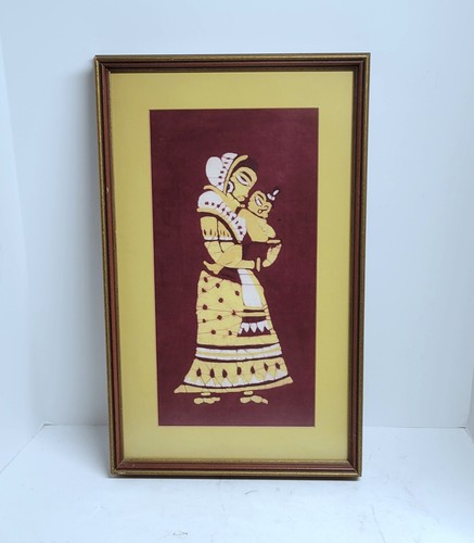 Quadro vintage tessuto batik