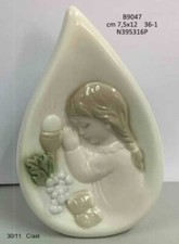 4 PEZZI Portacandela Comunione bambina porcellana scatola regalo Kharma 04XO