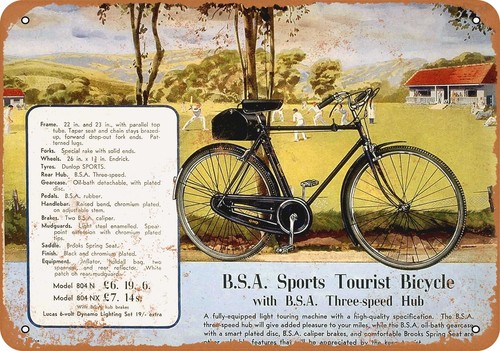 Insegna metallo 1938 bsa - 1938,