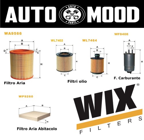 Kit filtri tagliando wix - filtri,