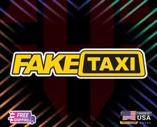Fake taxi sticker vinyl decal - fake,