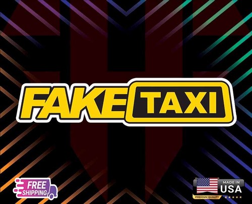 Fake taxi sticker vinyl decal - vinyl,