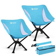 VILLEY 2 Pack Sedie Pieghevoli Portatile Leggere Sedia da Campeggio Supporti 330 LBS