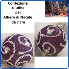 Set 6 palline di natale viola