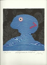 Fotolitografia Enrico Baj "6 COLORI OFFSET" BolaffiArte Firmata