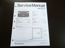 Manuale di servizio originale Technics SB-PC10