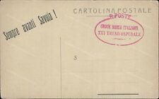 cu63  cartolina sempre avanti savoia croce rossa italiana XIII treno ospedale