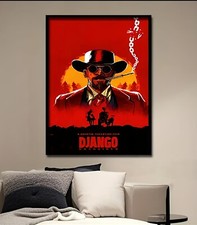 Poster Django Unchained Quentin Tarantino Poster, (40x60 cm) rosso e nero.