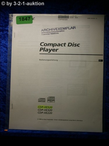 Sony manuale cdp xe520 xe320 - manuale,