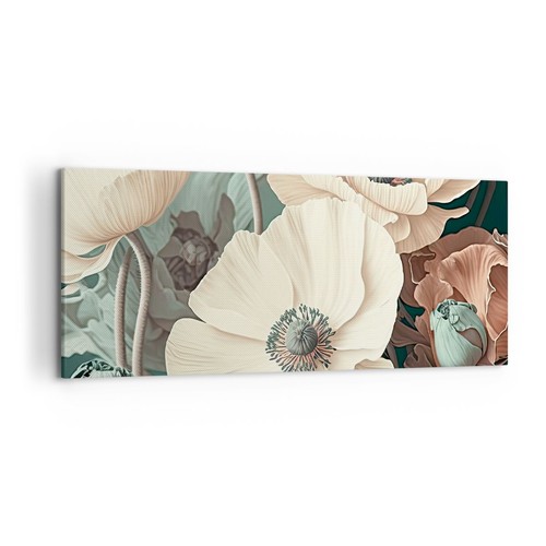 Quadro tela 120x50cm fiori - su,