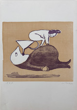 Mino Maccari Litografia Firmata P.d.st. (Prova di Stampa) Arte '900 Satirica