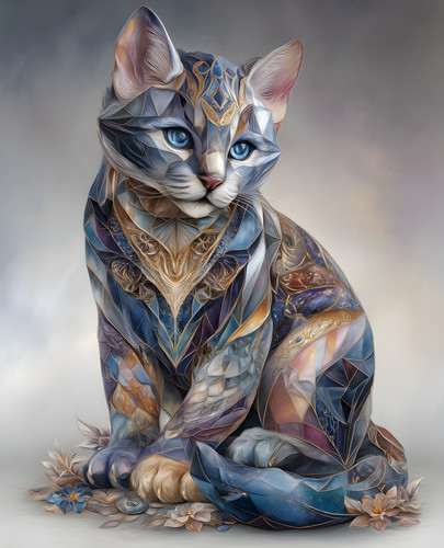 Gatto dagli occhi - , azzurri