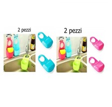 Porta spugna lavello cucina angolo parete organizer per spugnette L.25243