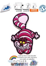 patch Chat du Cheshire Cat Stregatto toppa termoadesiva cartoon Alice meraviglie