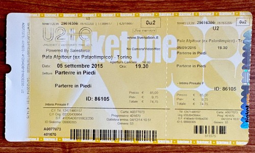 Biglietto concerto torino - biglietto,