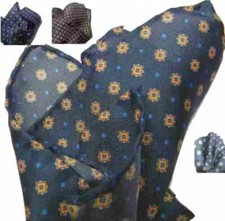 Pochette uomo da taschino varie fantasie fazzoletto di seta blu uomo per giacca