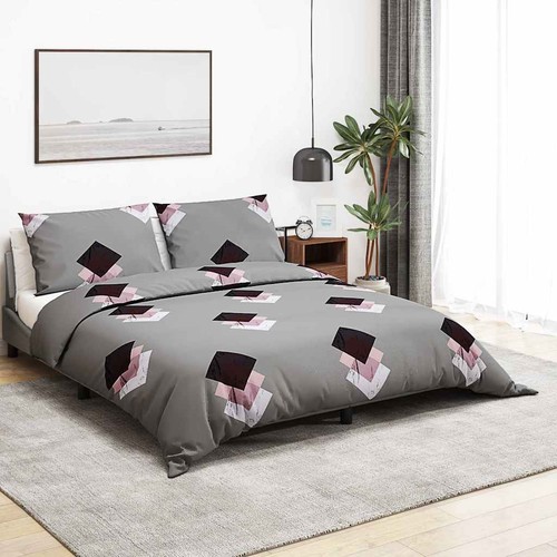 Vidaxl set copripiumino - set, grigio