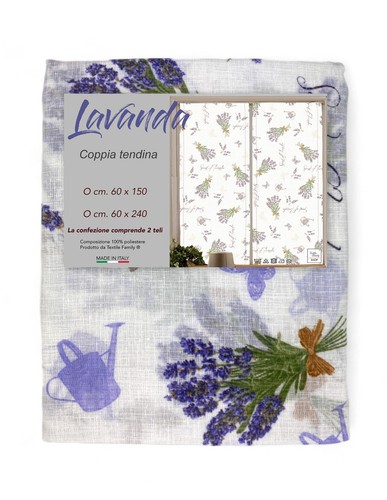 Coppia tendina vetro lavanda - vetro,