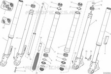 FORCELLA ORIGINALE DUCATI SCRAMBLER 800 34420661C gamba dx, 34520661C sx FORK