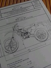 Moto MAICO 490 CROSS TIPO 354 SCHEDA Originale Omologazione DIAGRAM SPECS 1981