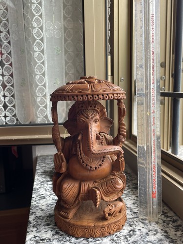 Statua antica ganesh legno - antica,