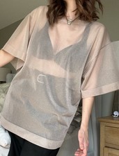 T-shirt Zara shimmer semi