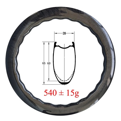 Cerchio onda fibra carbonio - di,