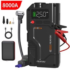 Caricabatteria avviamento auto 8000A Jump Starter Powerbank auto con compressore d'aria DE