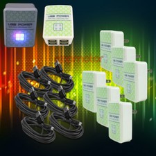 ADATTATORE DA PARETE 6X 4 PORTE USB + CAVO CARICATORE 3FT NERO LG G2 OPTIMUS KINDLE FIRE HD