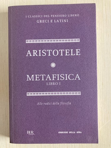 Aristotele metafisica libro - , i