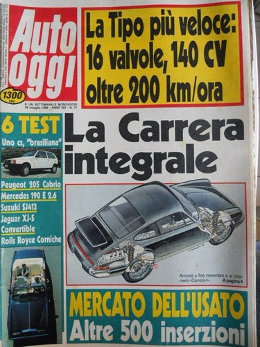 Auto oggi 1988 porsche - auto,
