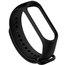 Bracelet de Remplacement Silicone Compatible avec Xiaomi Mi Smart Band 6 5 Noir