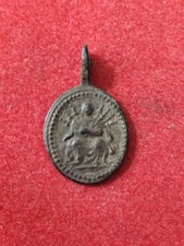 Medaglietta votiva in bronzo Madonna dei Sette Dolori - XVIII sec. - rara