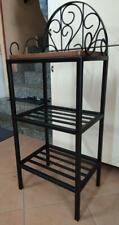 SCAFFALE LIBRERIA ETAGERE IN FERRO BATTUTO RUSTICO COUNTRY ARTE POVERA RUSTICI